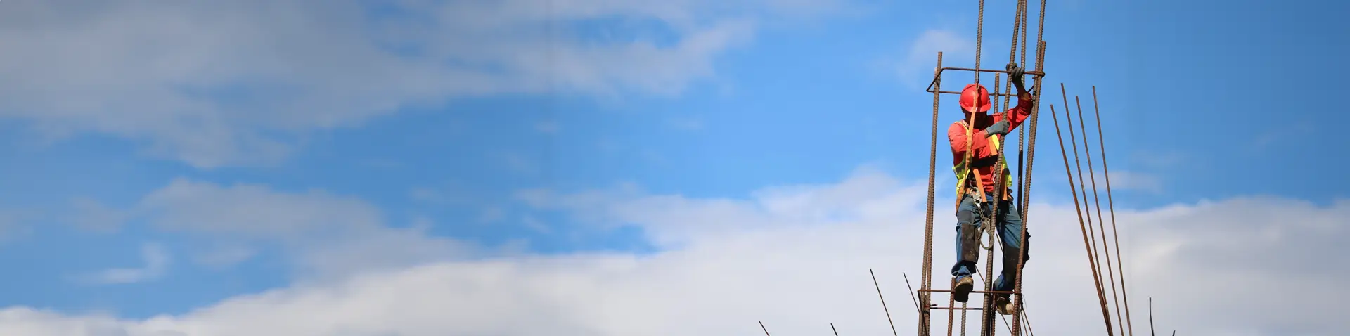 Construction Worker Climbing